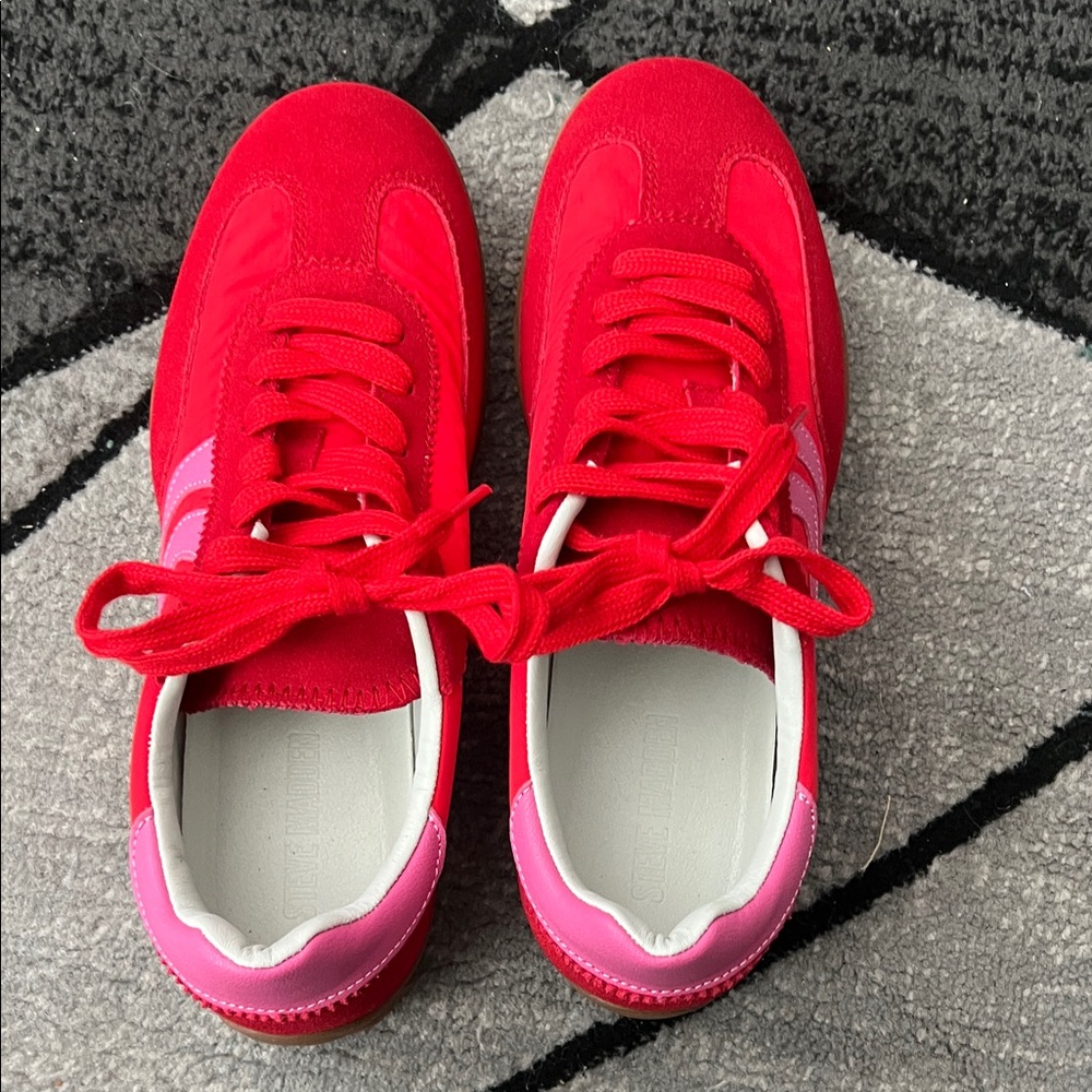 Red and Pink Sneakers